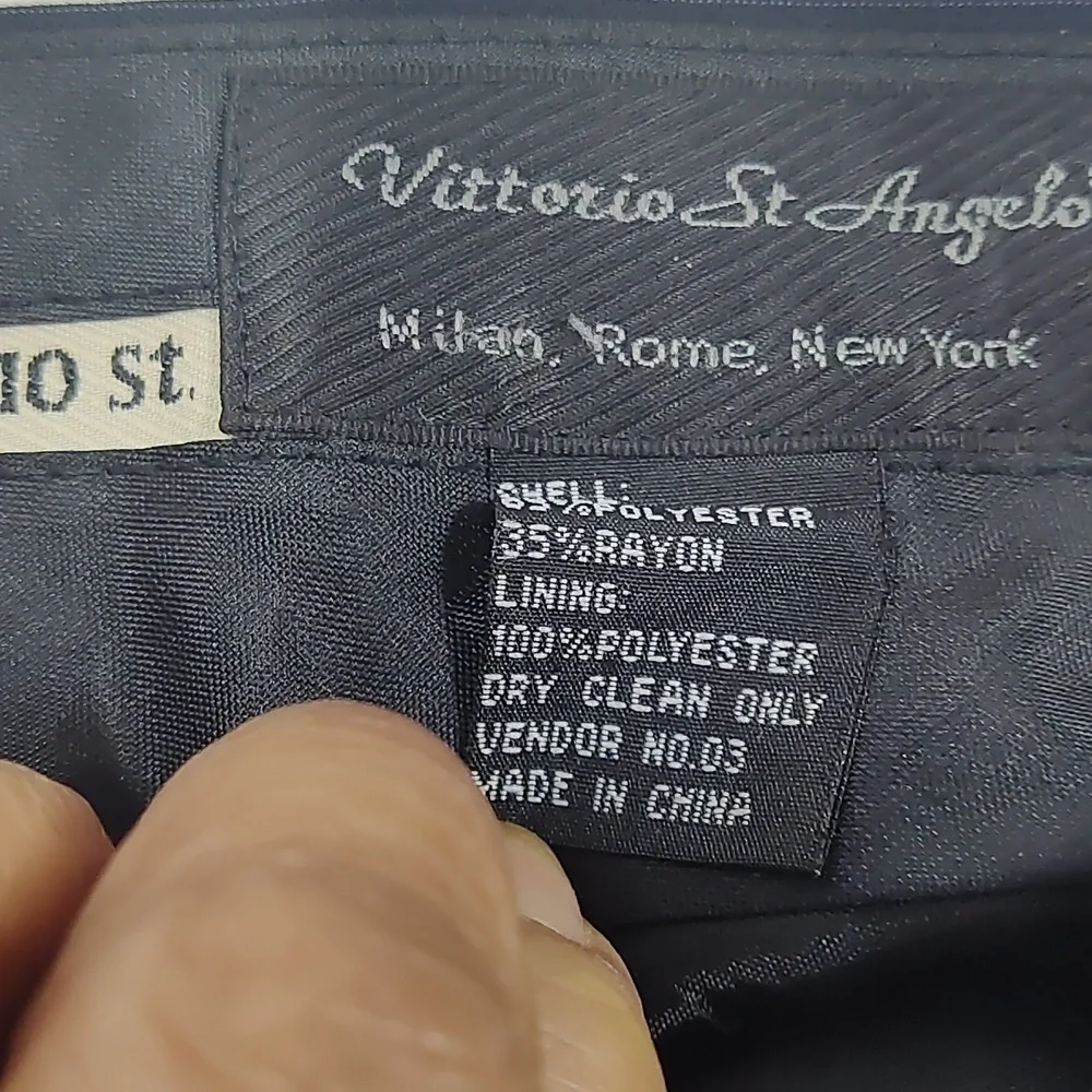 Vintage Vittorio St Angelo men's pants blue pin stripes Size: 44L